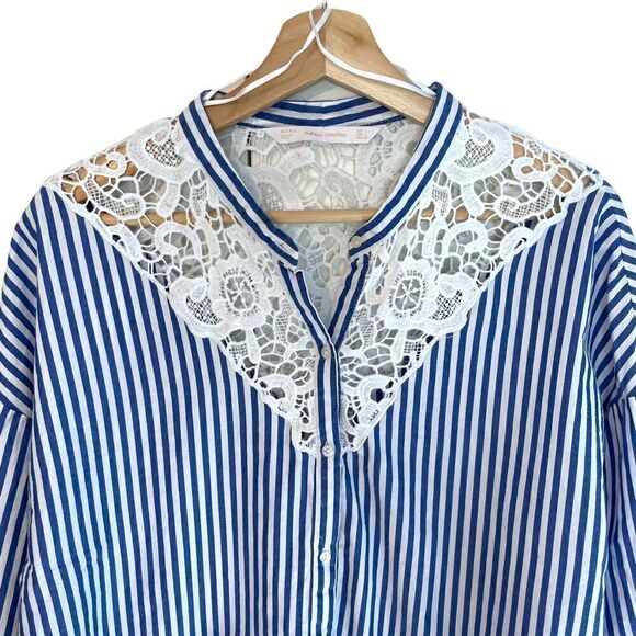 Zara Trafaluc Collection Stripes and Lace 100% Cotton - Picture 3 of 8